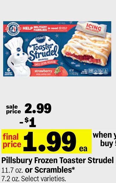 Pillsbury Frozen Toaster Strudel