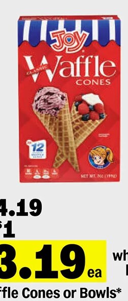 Joy Waffle Cones or Bowls