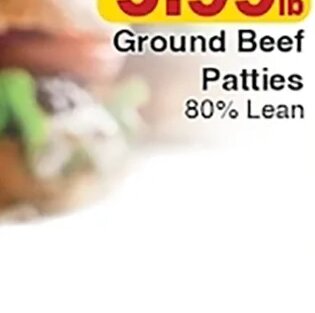 Ground Beef Patties 80% Lean at Piggly Wiggly