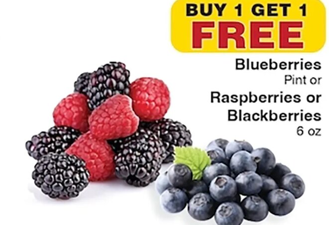 Blueberries, Raspberries or Blackberries