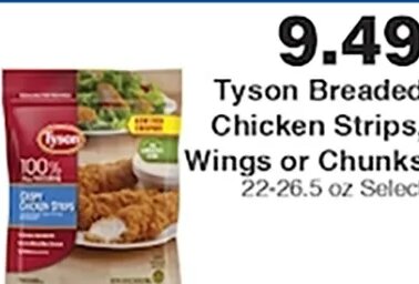 Tyson Breaded Chicken Strips, Wings or Chunks at Piggly Wiggly