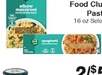Food Club Pasta at Piggly Wiggly