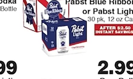 Pabst Blue Ribbon or Pabst Light