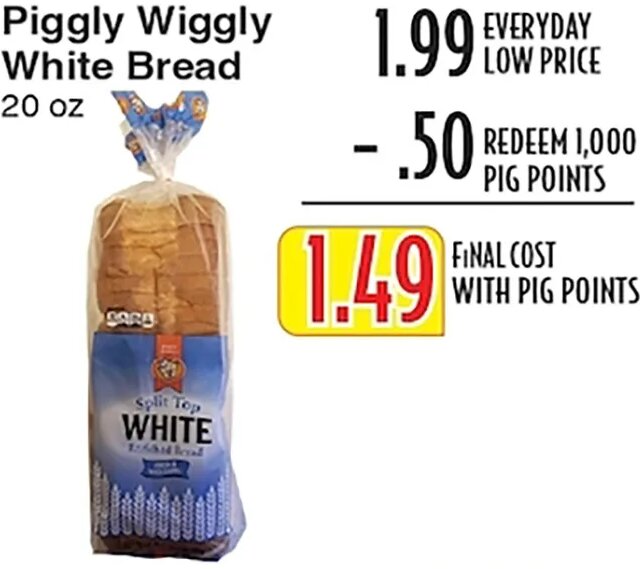 Piggly Wiggly White Bread at Piggly Wiggly