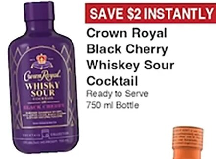 Crown Royal Black Cherry Whiskey Sour Cocktail