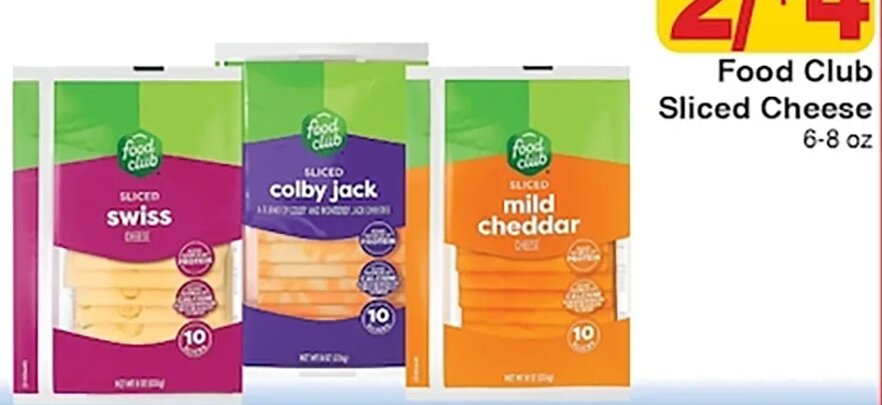 Food Club Sliced Cheese