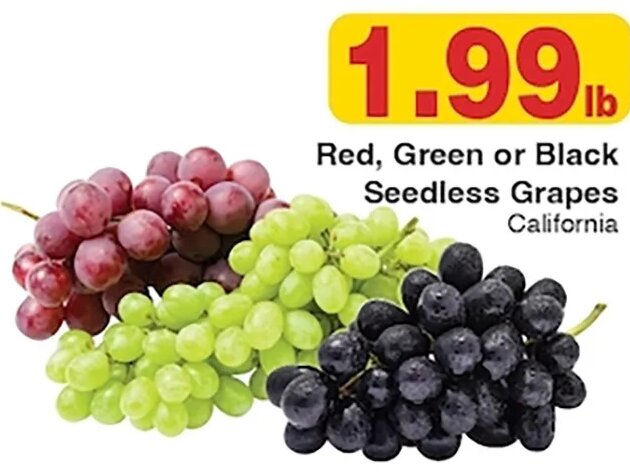 Red, Green or Black Seedless Grapes at Piggly Wiggly