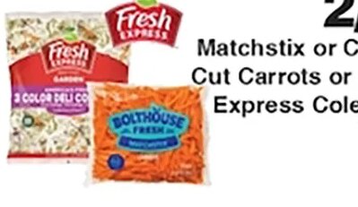 Matchstix or Crinkle Cut Carrots or Fresh Express Cole Slaw