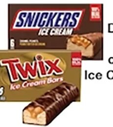 Snickers, Dove, Twix, Milky Way or Snickers Ice Cream Bars