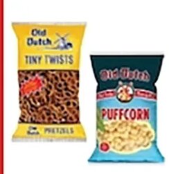 Old Dutch Pretzels, Puffcorn or Popcorn