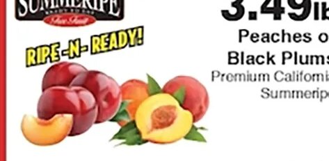 Peaches or Black Plums