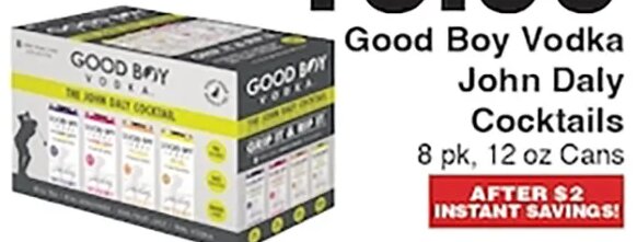 Good Boy Vodka John Daly Cocktails