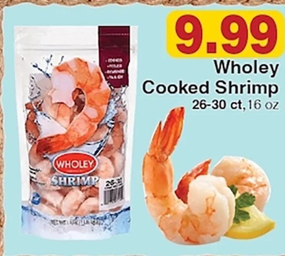 Wholey Cooked Shrimp at Piggly Wiggly