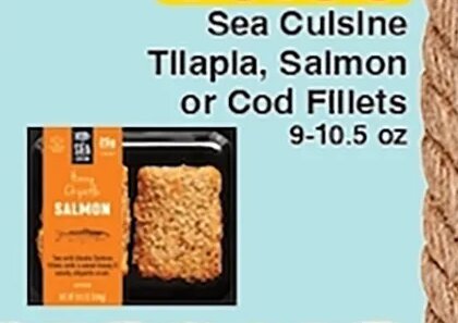 Sea Cuisine Tilapia, Salmon or Cod Fillets at Piggly Wiggly