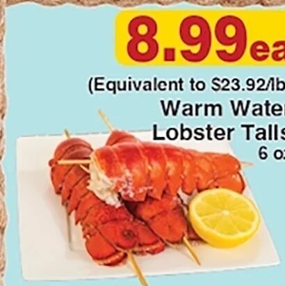 Warm Water Lobster Tails at Piggly Wiggly