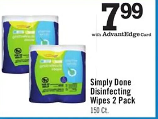 Simply Done Disinfecting Wipes 2 Pack