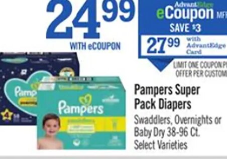 Pampers Super Pack Diapers at Price Chopper