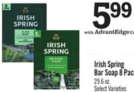 Irish Spring Bar Soap 8 Pack