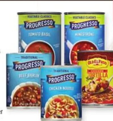 Progresso Vegetable Classic or Protein Soups / Old El Paso at Price Chopper