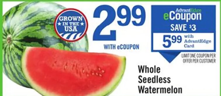Whole Seedless Watermelon