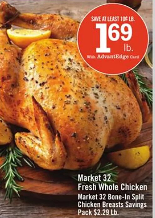 Market 32 Fresh Whole Chicken
