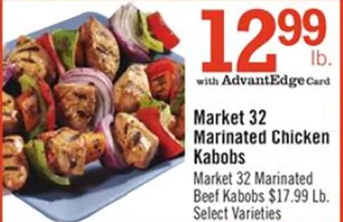 Market 32 Marinated Chicken Kabobs