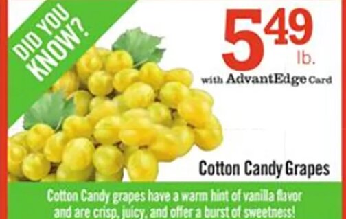 Cotton Candy Grapes at Price Chopper