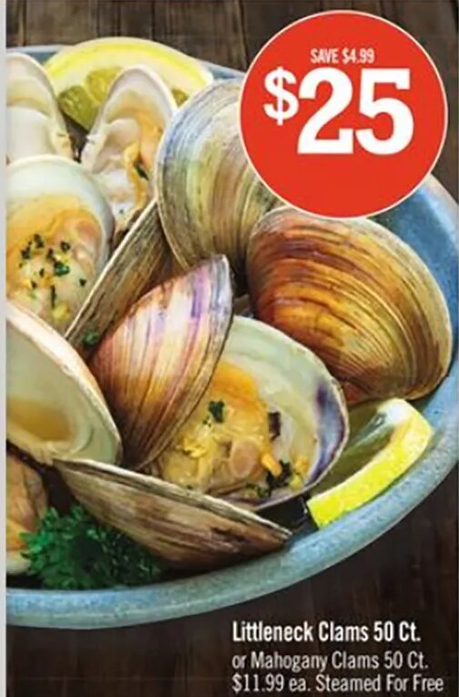 Littleneck Clams 50 Ct.