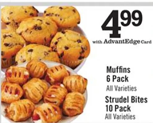 Muffins 6 Pack / Strudel Bites 10 Pack