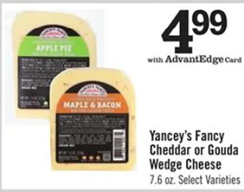 Yancey's Fancy Cheddar or Gouda Wedge Cheese