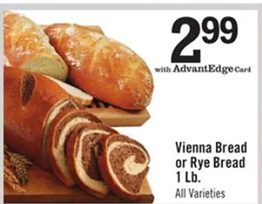 Vienna Bread or Rye Bread