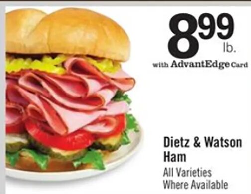 Dietz & Watson Ham at Price Chopper