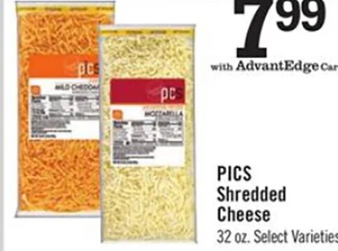 PICS Shredded Cheese
