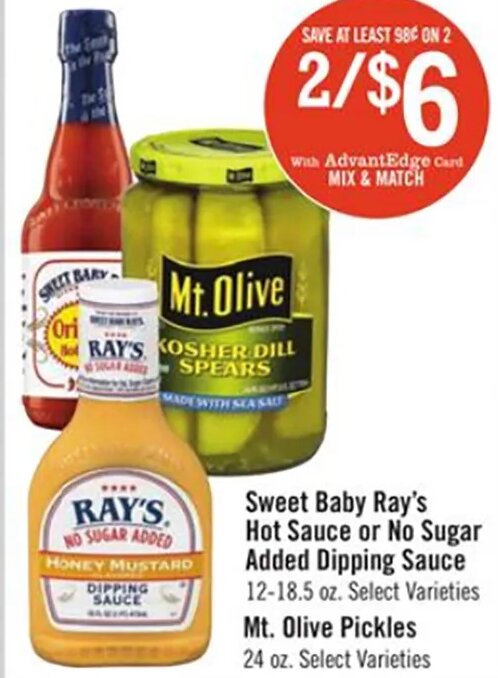 Sweet Baby Ray's Hot Sauce or No Sugar Added Dipping Sauce at Price Chopper