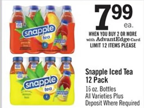 Snapple Iced Tea 12 Pack