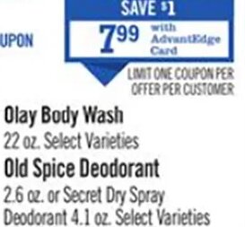 Old Spice Deodorant at Price Chopper