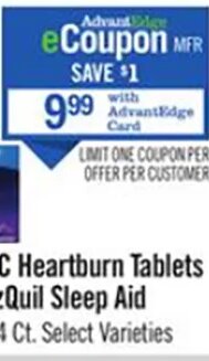 Prilosec OTC Heartburn Tablets or Vicks ZzzQuil Sleep Aid