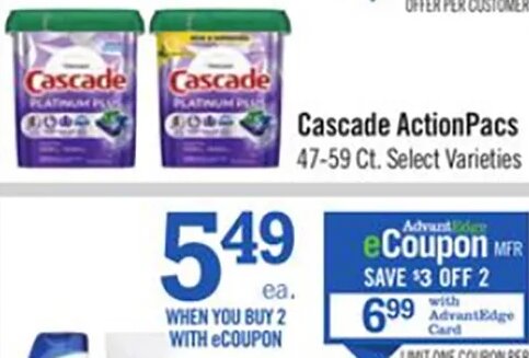 Cascade ActionPacs at Price Chopper
