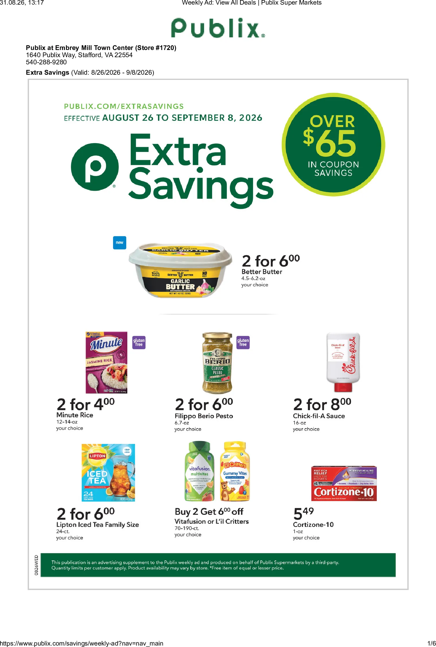 Publix Weekly Ad Page 1