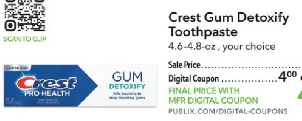 Crest Gum Detoxify Toothpaste