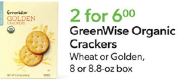 GreenWise Organic Crackers at Publix