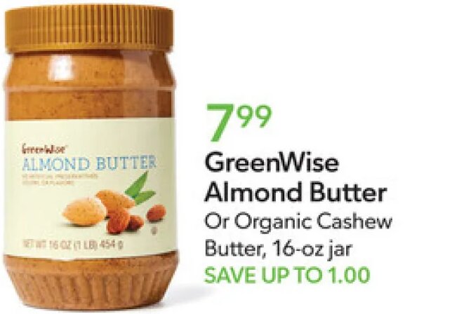 GreenWise Almond Butter at Publix