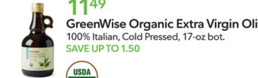 GreenWise Organic Extra Virgin Olive Oil