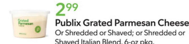 Publix Grated Parmesan Cheese