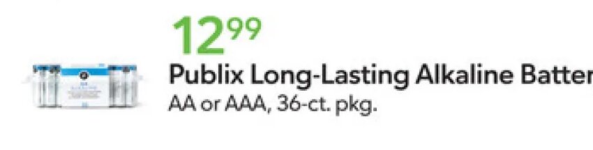 Publix Long-Lasting Alkaline Battery