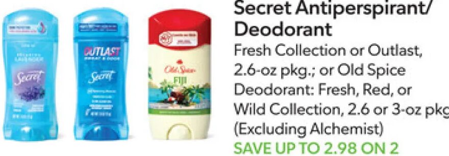 Secret Antiperspirant/Deodorant at Publix