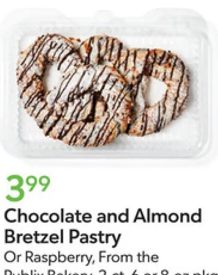 Chocolate and Almond Bretzel Pastry at Publix