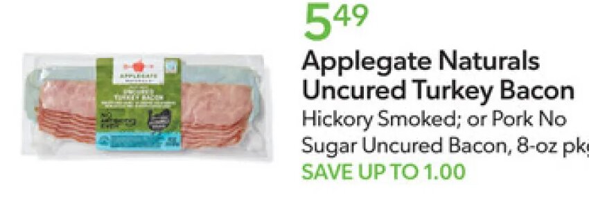 Applegate Naturals Uncured Turkey Bacon at Publix