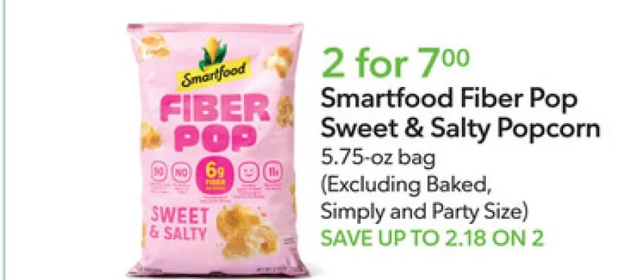 Smartfood Fiber Pop Sweet & Salty Popcorn at Publix
