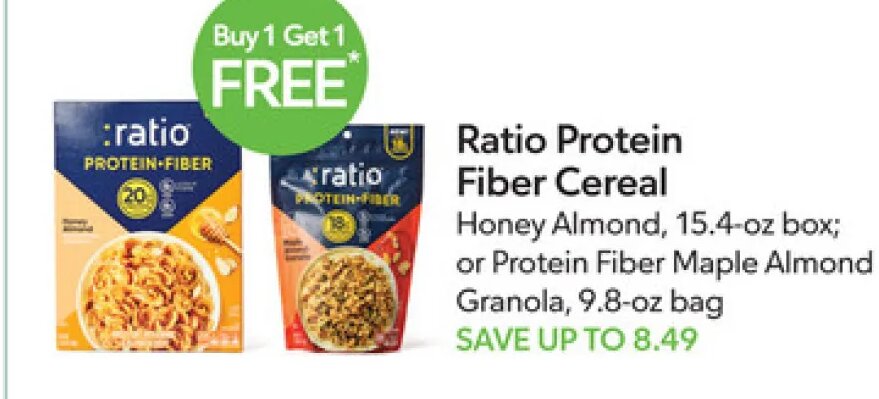 Ratio Protein Fiber Cereal